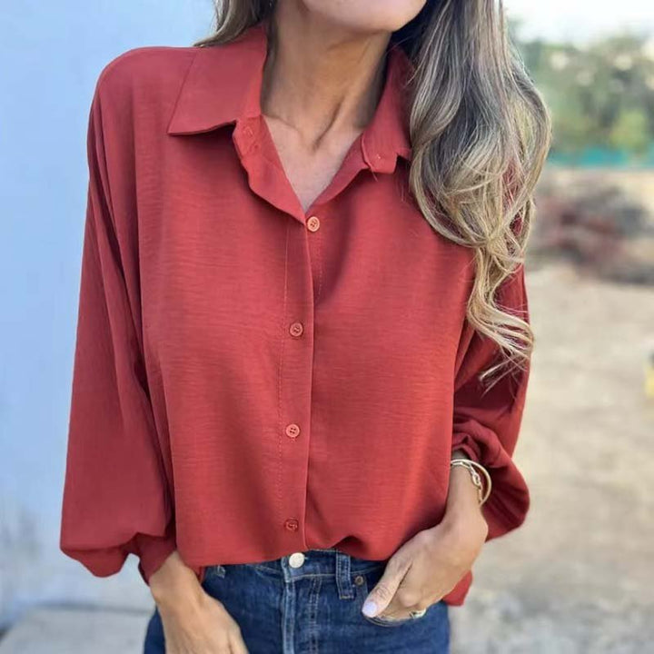 Elsa – Button-Down Blouse with Tapered Sleeves