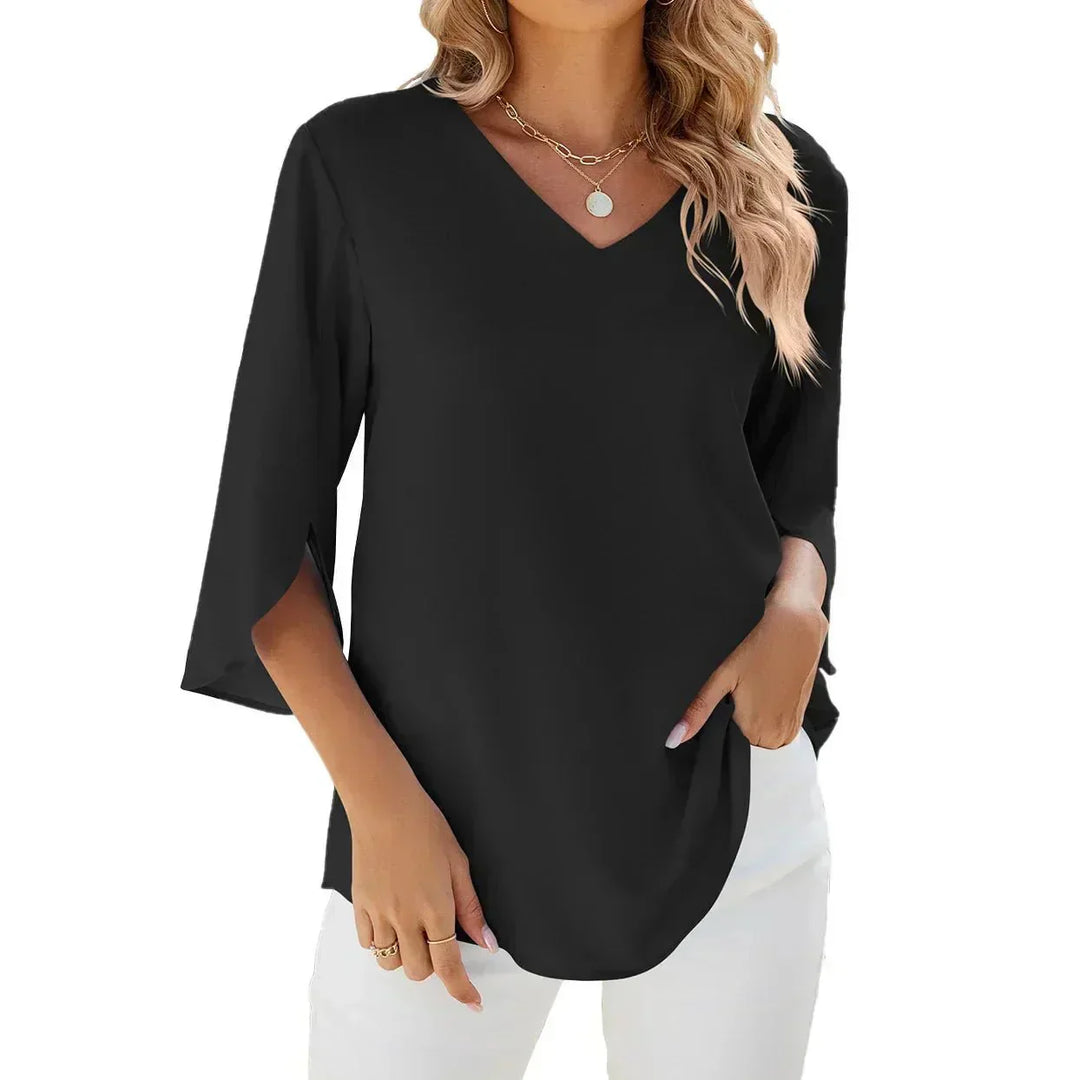 Zara – V-neck Relaxed Blouse