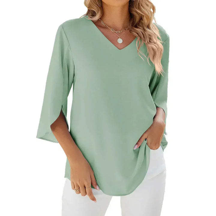 Zara – V-neck Relaxed Blouse