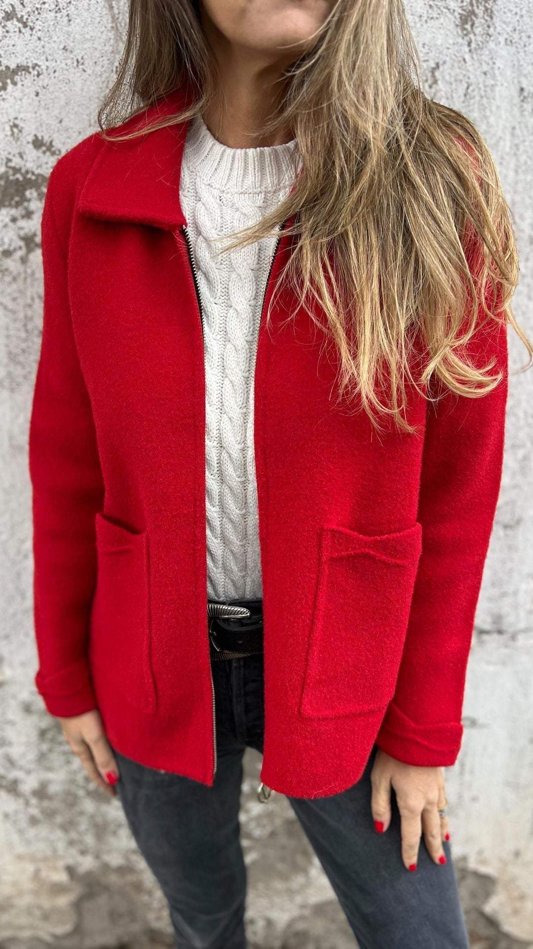 Enza – Wrap Coat with Fleece Lining