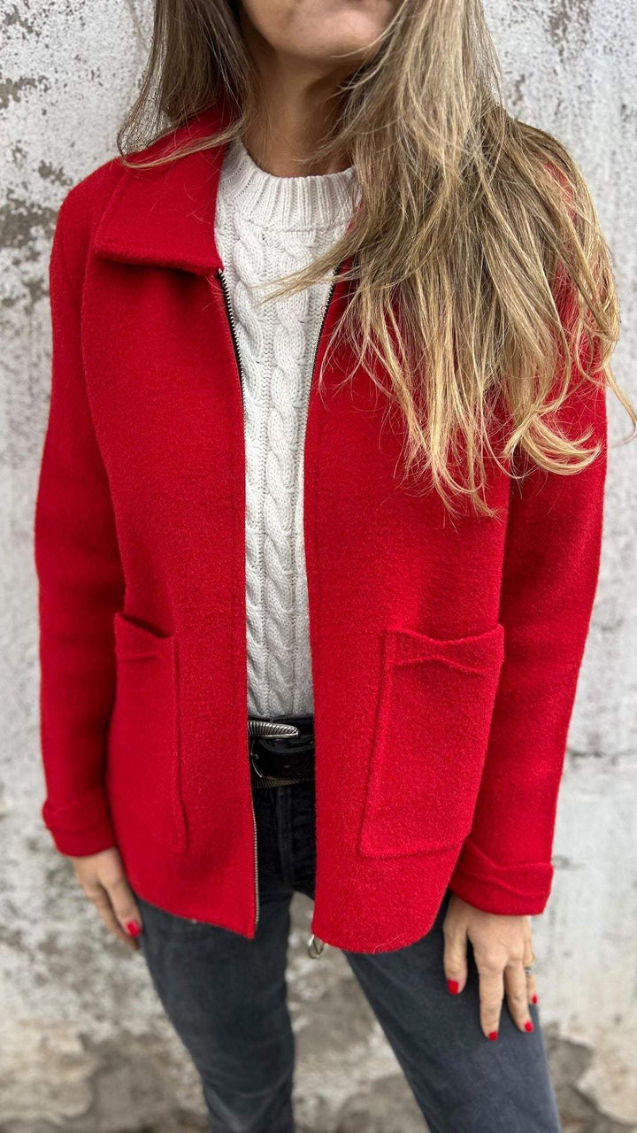 Enza – Wrap Coat with Fleece Lining