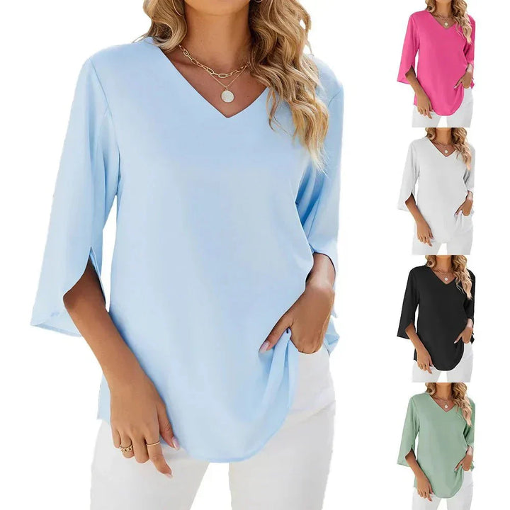 Zara – V-neck Relaxed Blouse