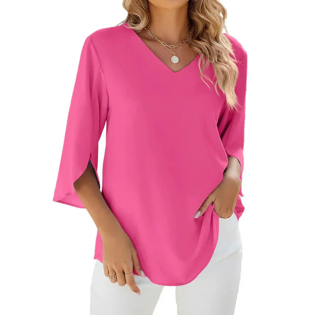 Zara – V-neck Relaxed Blouse