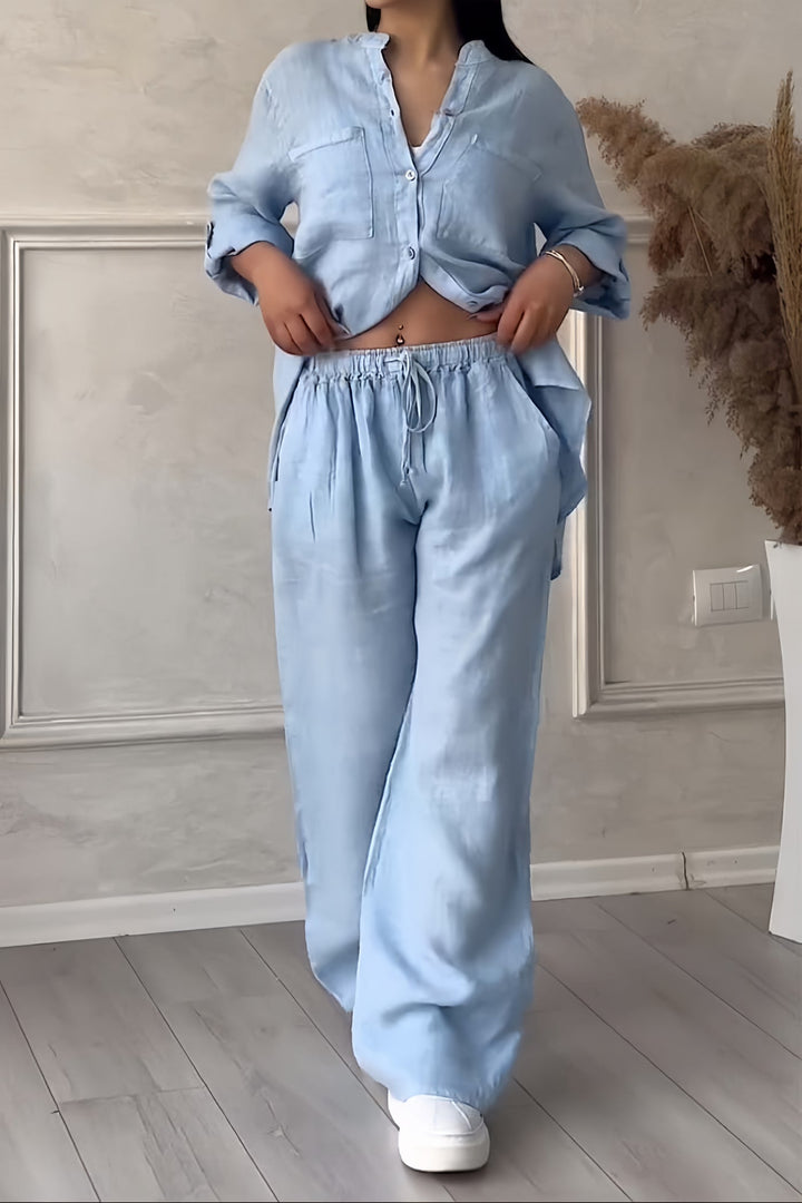 Amma – Two-Piece Set with Wide-Leg Pants