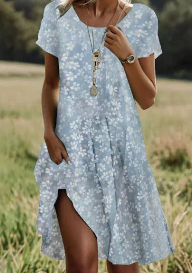 Kauri – Printed Midi Dress with Flowy Silhouette