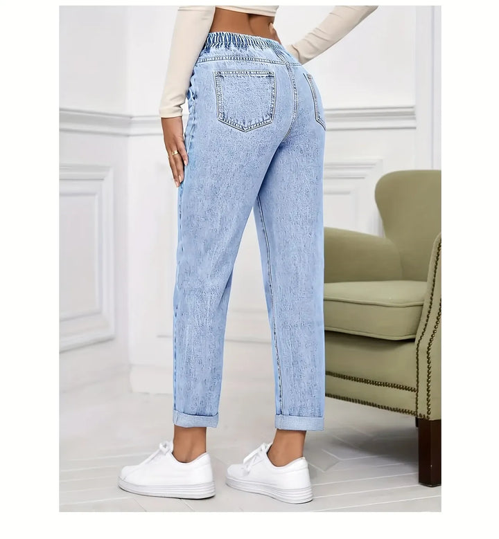 Harlow | Drawstring Tapered Denim