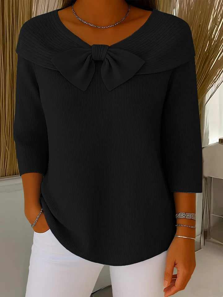 Teresa | Sweater with Bow and Round Neck