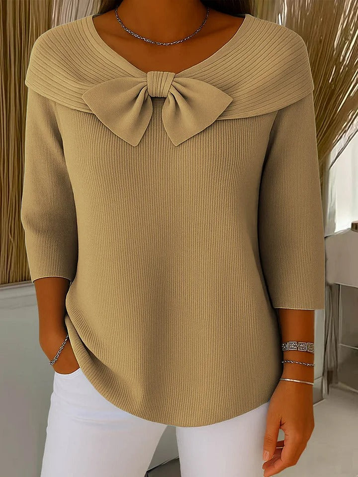 Teresa | Sweater with Bow and Round Neck