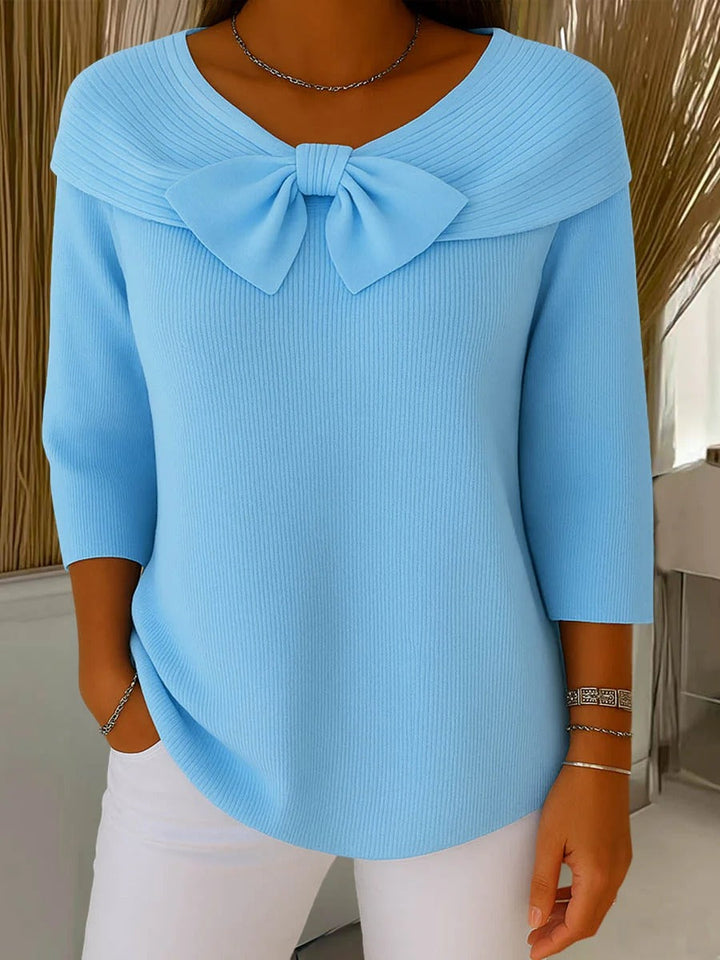 Teresa | Sweater with Bow and Round Neck