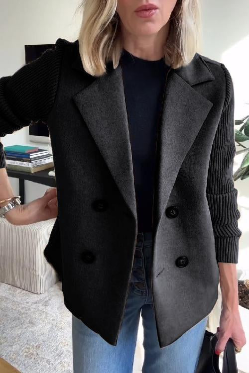 Sorelle™ Elegant Knit-Sleeve Blazer
