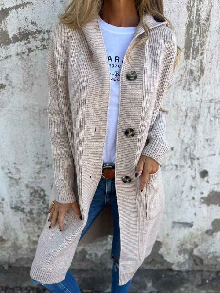Rosalie – Long Knit Cardigan with Hood