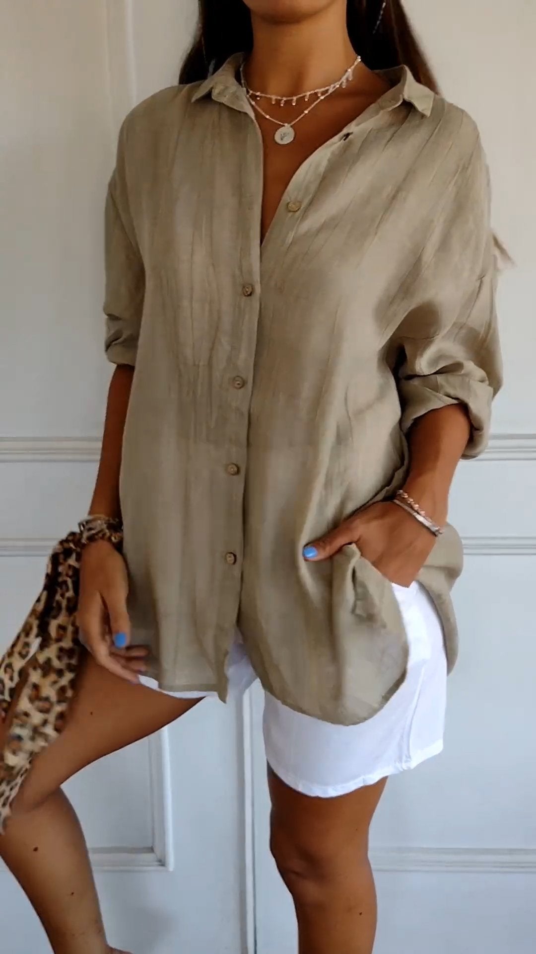 Ivy – Pleated Neckline Blouse