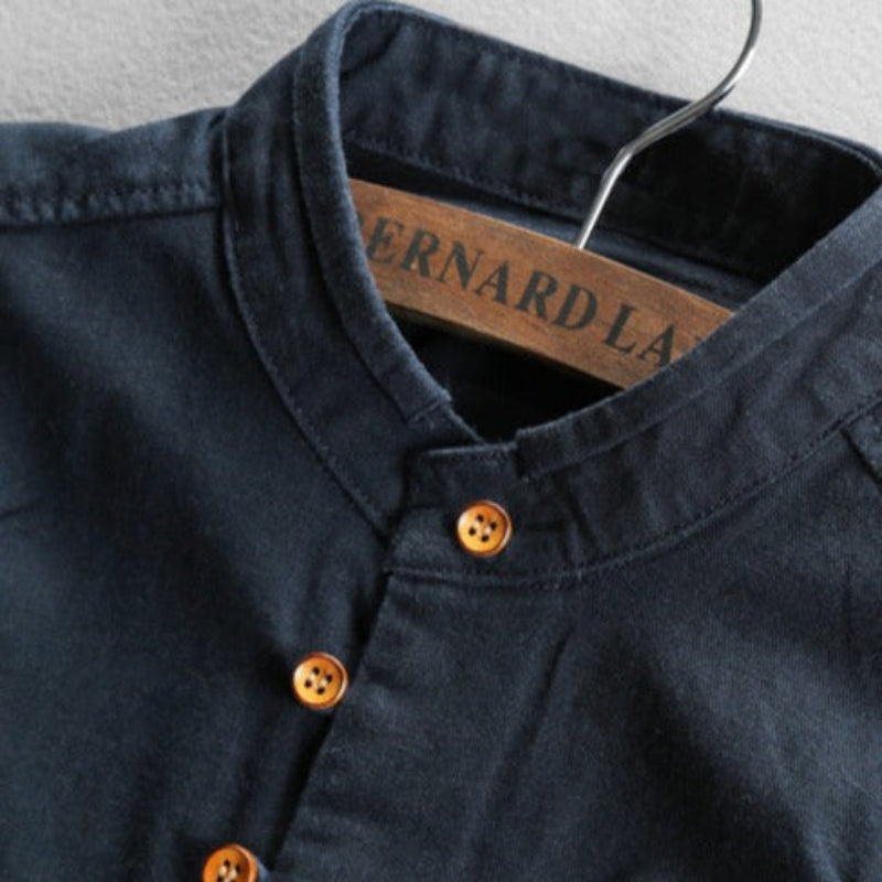 Close-up of a dark blue shirt&