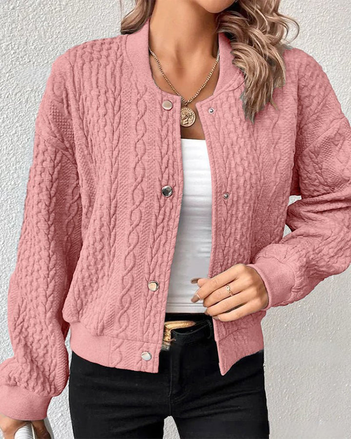 Sofia – Luxe Knit Cardigan with Jacquard Pattern