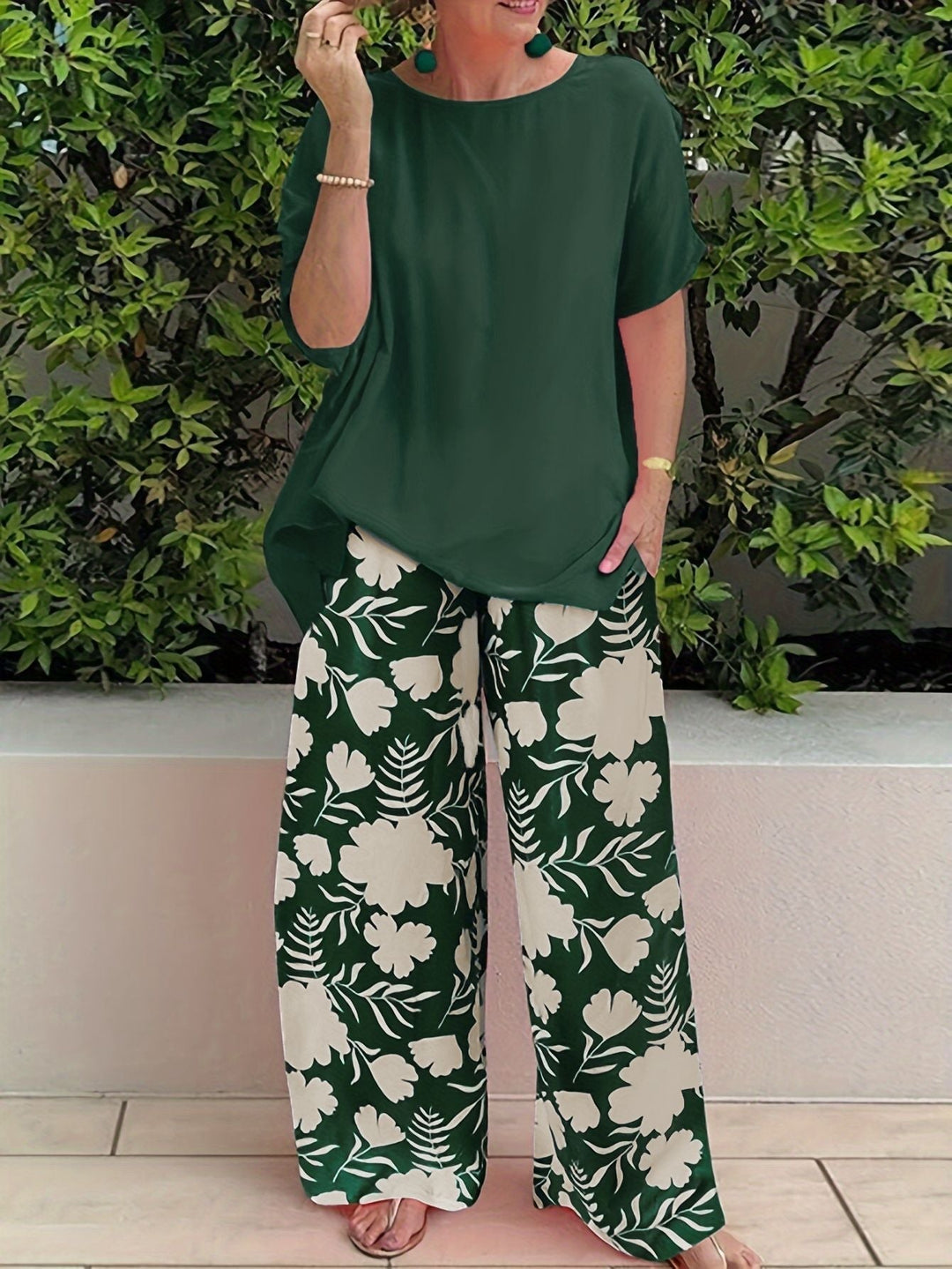 Lorna – Two-Piece Set with Flowy Palazzo Pants