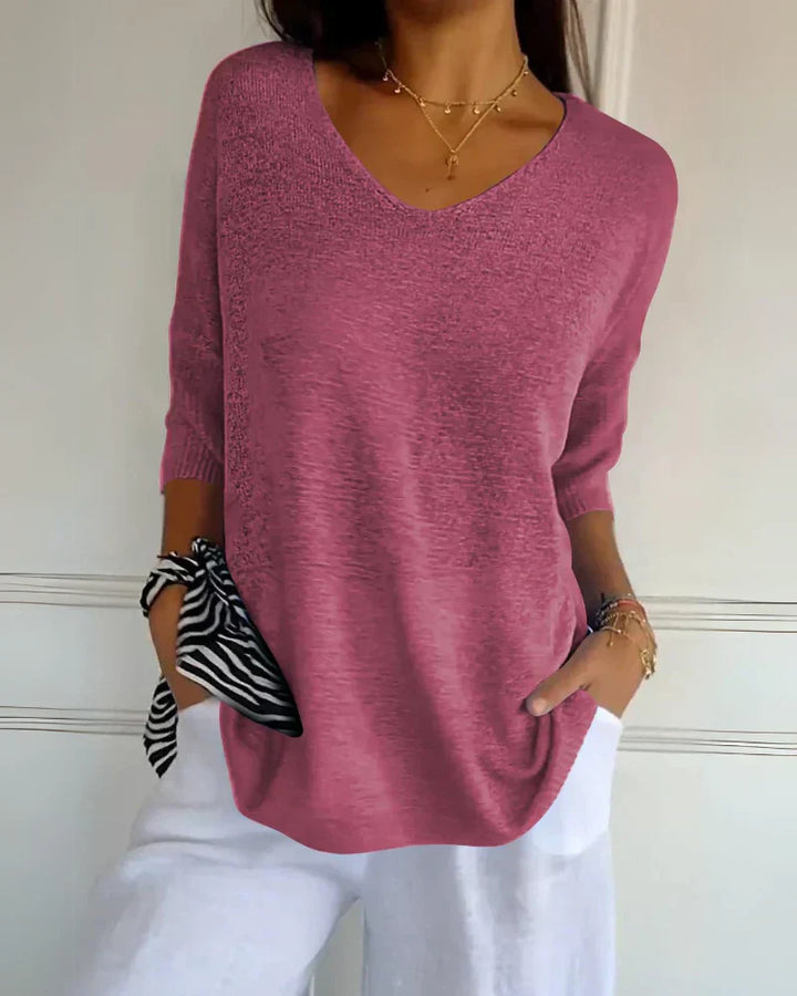 Anila – V-Neck Flowy Top