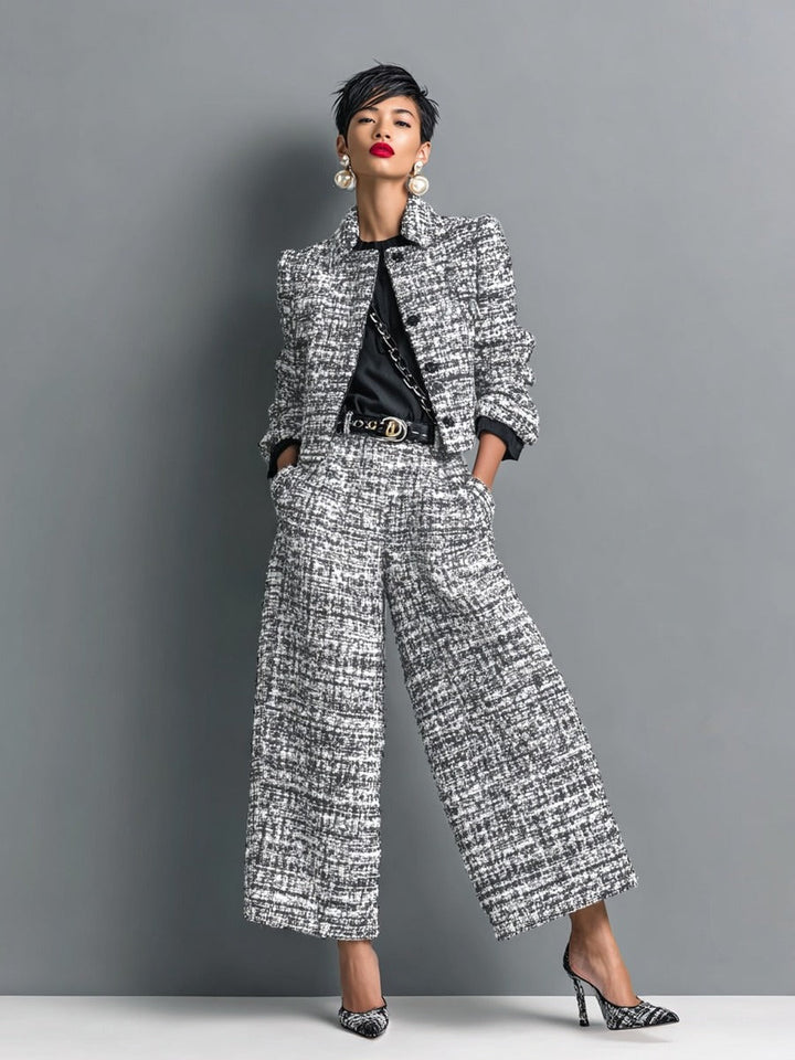 Leontina | Two-Piece Cropped Jacket Set