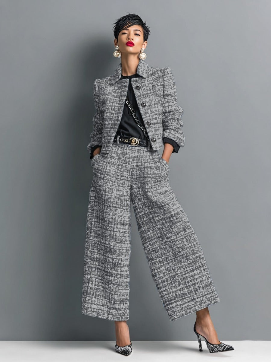 Leontina | Two-Piece Cropped Jacket Set
