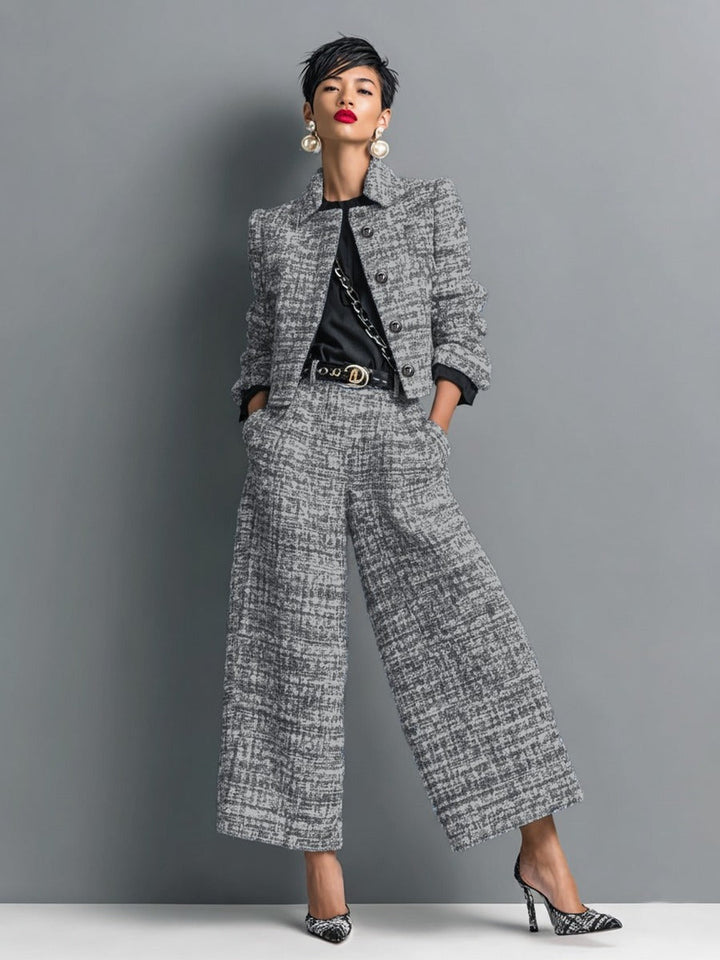 Leontina | Two-Piece Cropped Jacket Set