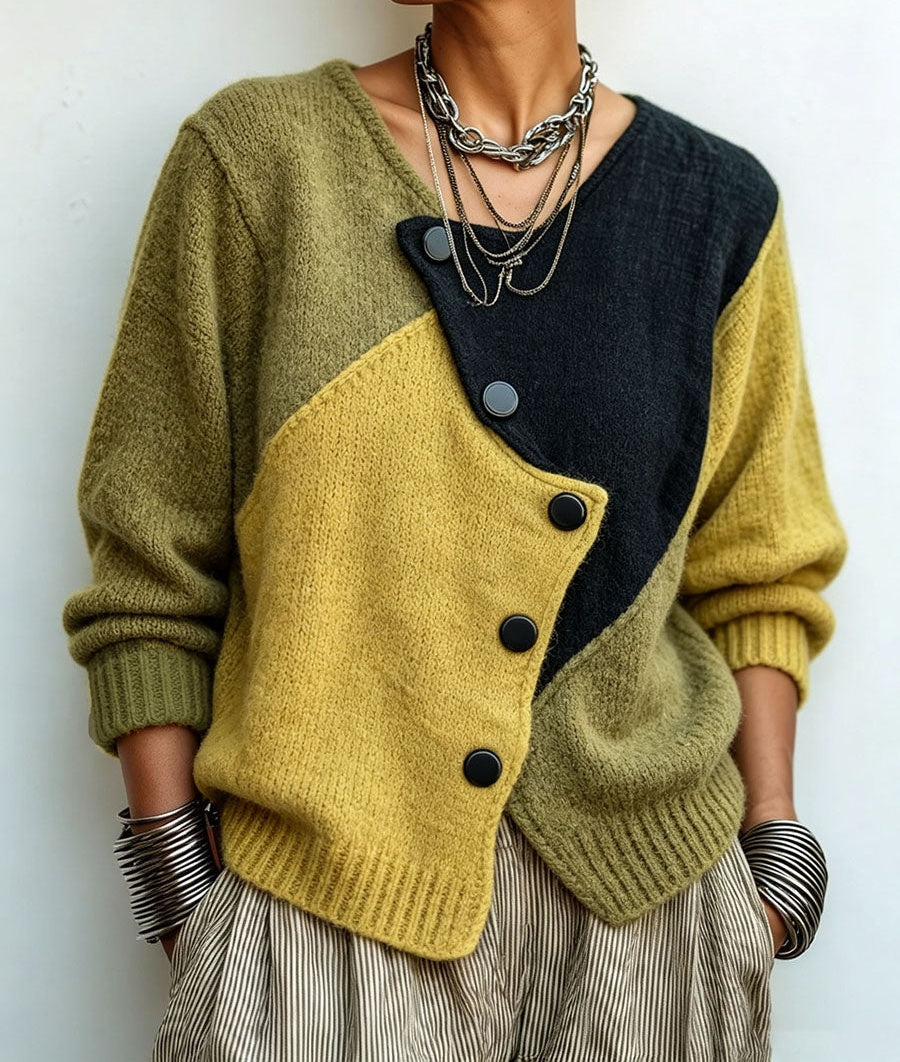 Maggie | Color-Block Knit Sweater