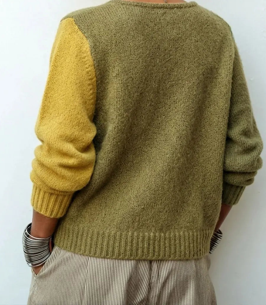Maggie | Color-Block Knit Sweater