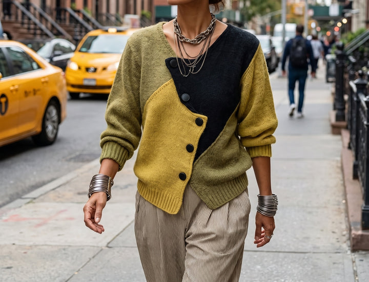 Maggie | Color-Block Knit Sweater