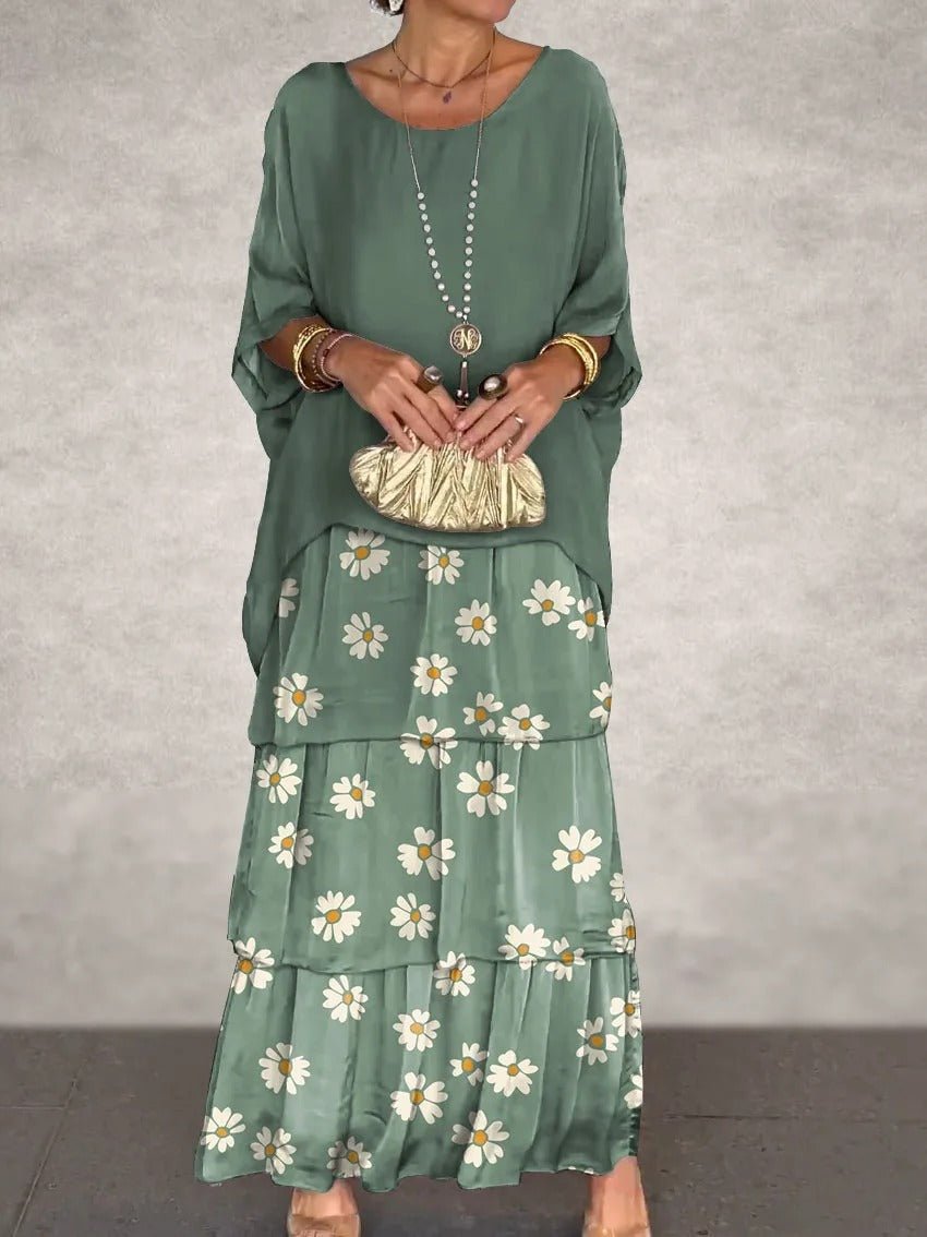 Kath – Tiered Maxi Dress with Flowy Ruffle Skirt