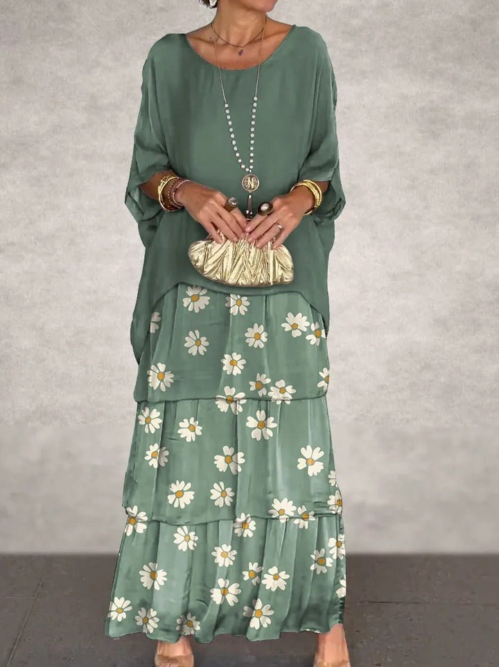 Kath – Tiered Maxi Dress with Flowy Ruffle Skirt