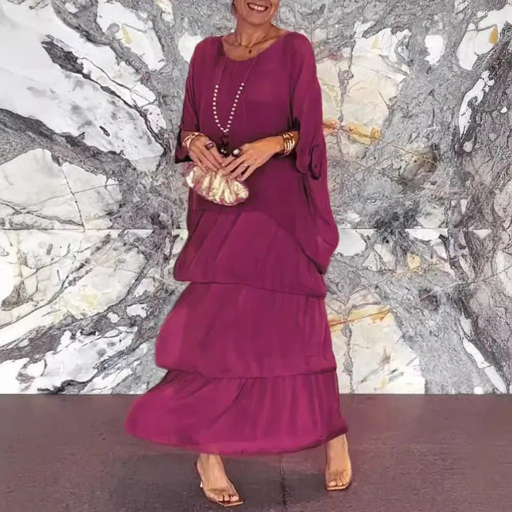 Kath – Tiered Maxi Dress with Flowy Ruffle Skirt