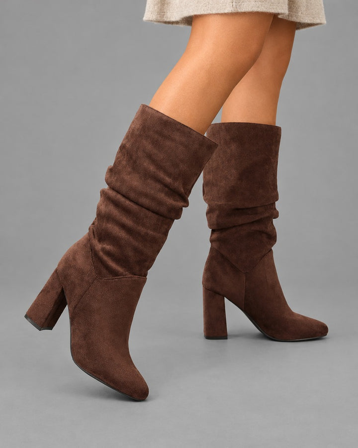 Marsha | Slouch Block Heel Boots