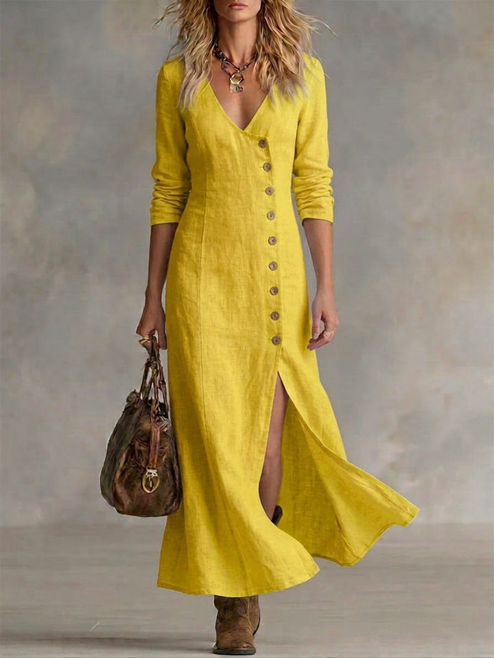 Doris™ Button-Front Maxi Dress