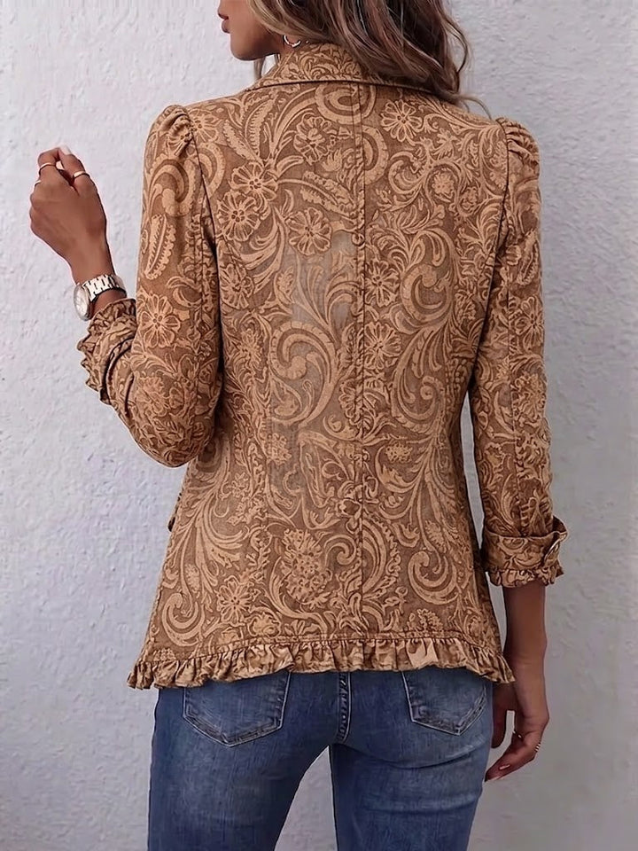Candelaria | Paisley Floral Ruffle Jacket