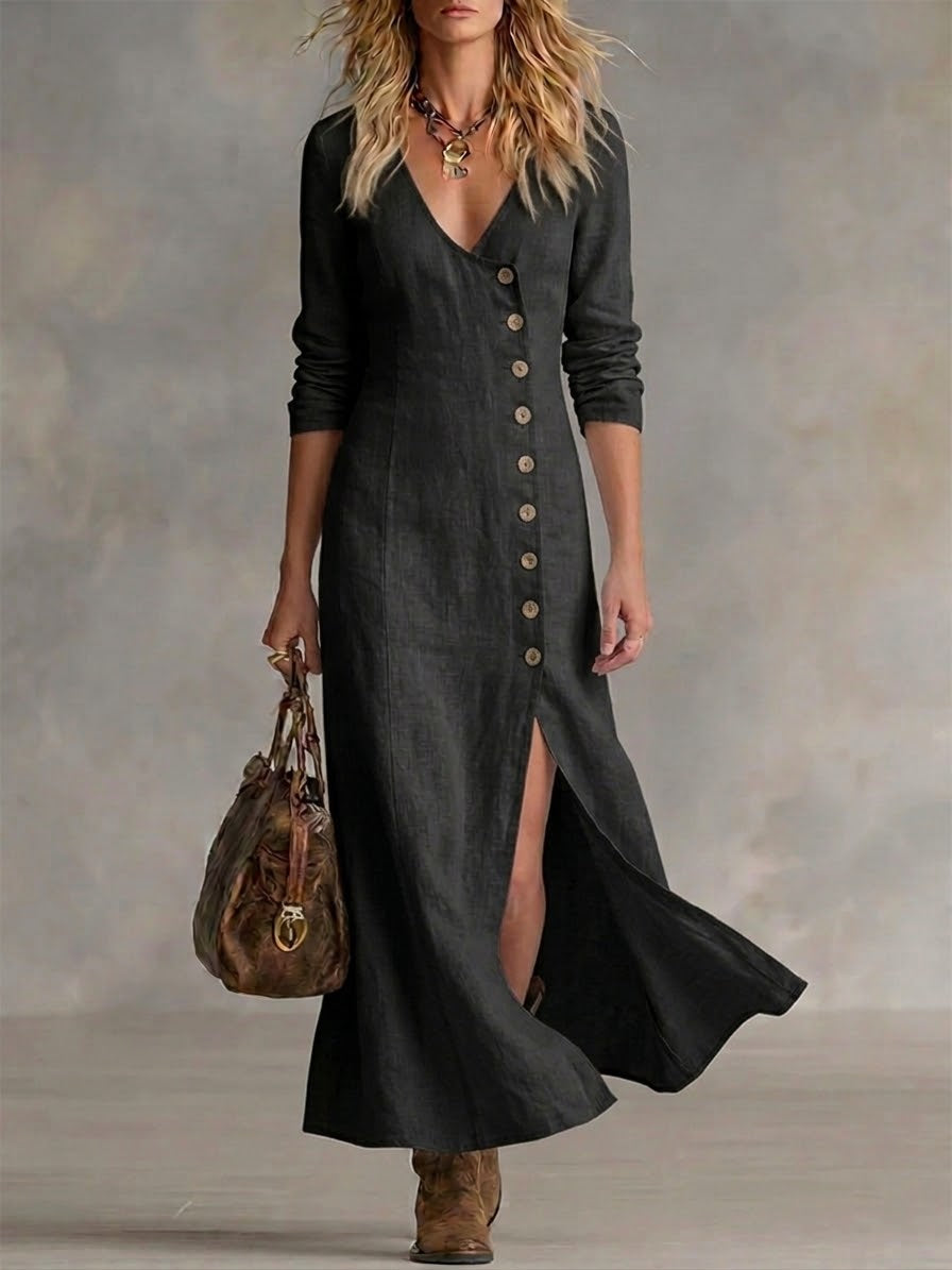 Doris™ Button-Front Maxi Dress
