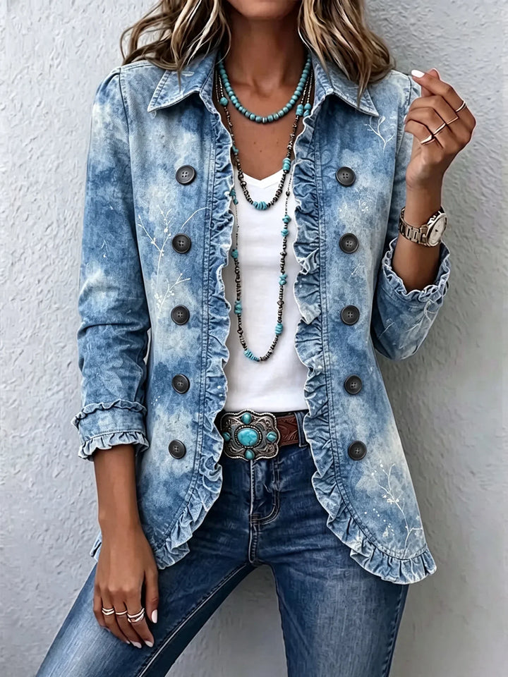 Candida | Botanical Print Ruffle Jacket