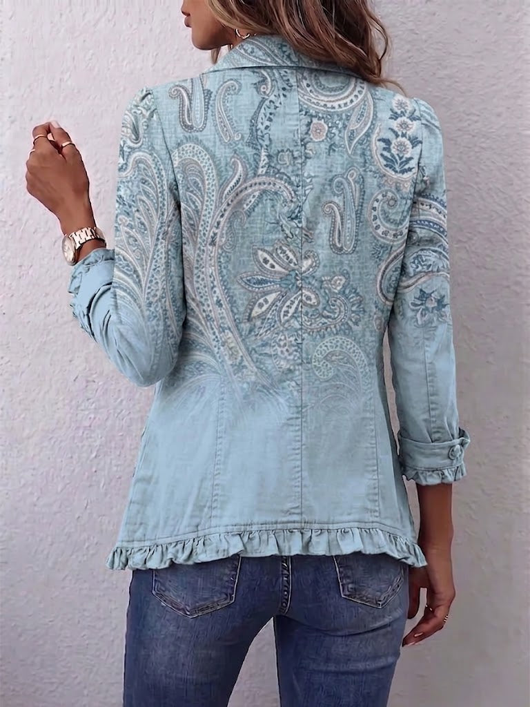 Asunción | Paisley Print Ruffle Jacket