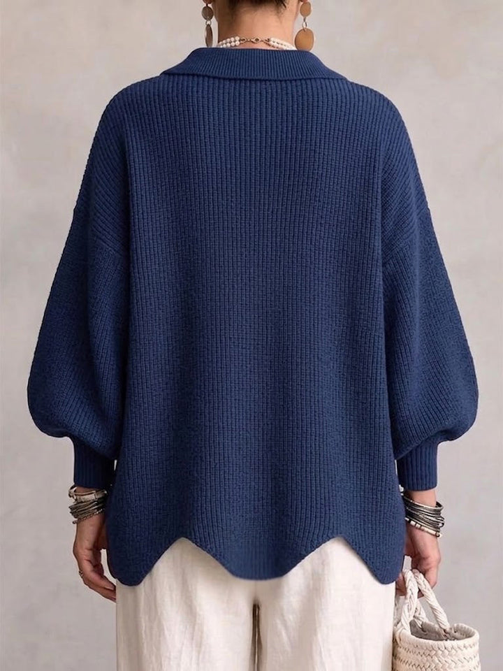 Isadora | Oversized Collared Cardigan With Button Details