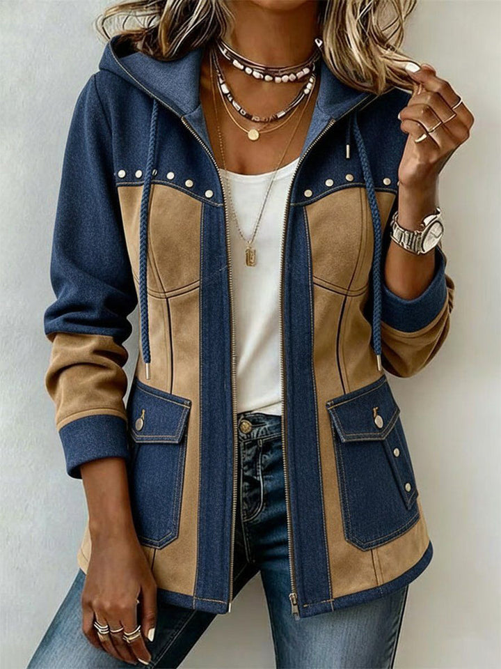 BROOKE | COLOR-BLOCK HOODED JACKET
