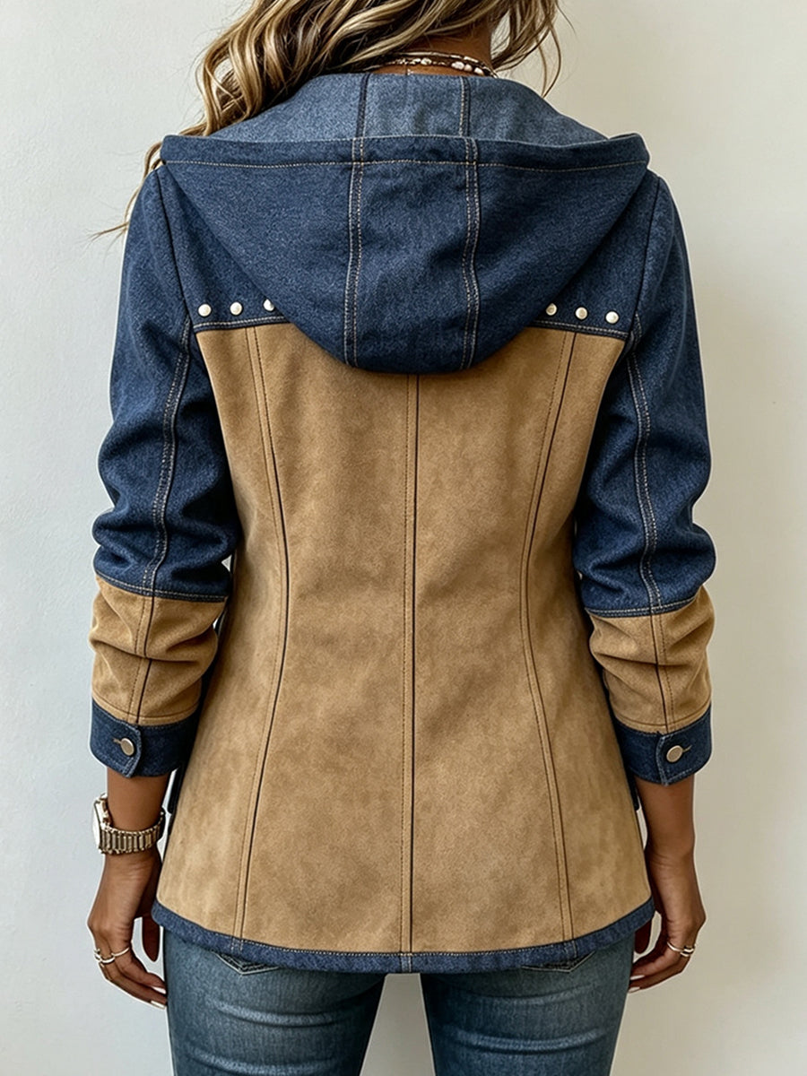 BROOKE | COLOR-BLOCK HOODED JACKET