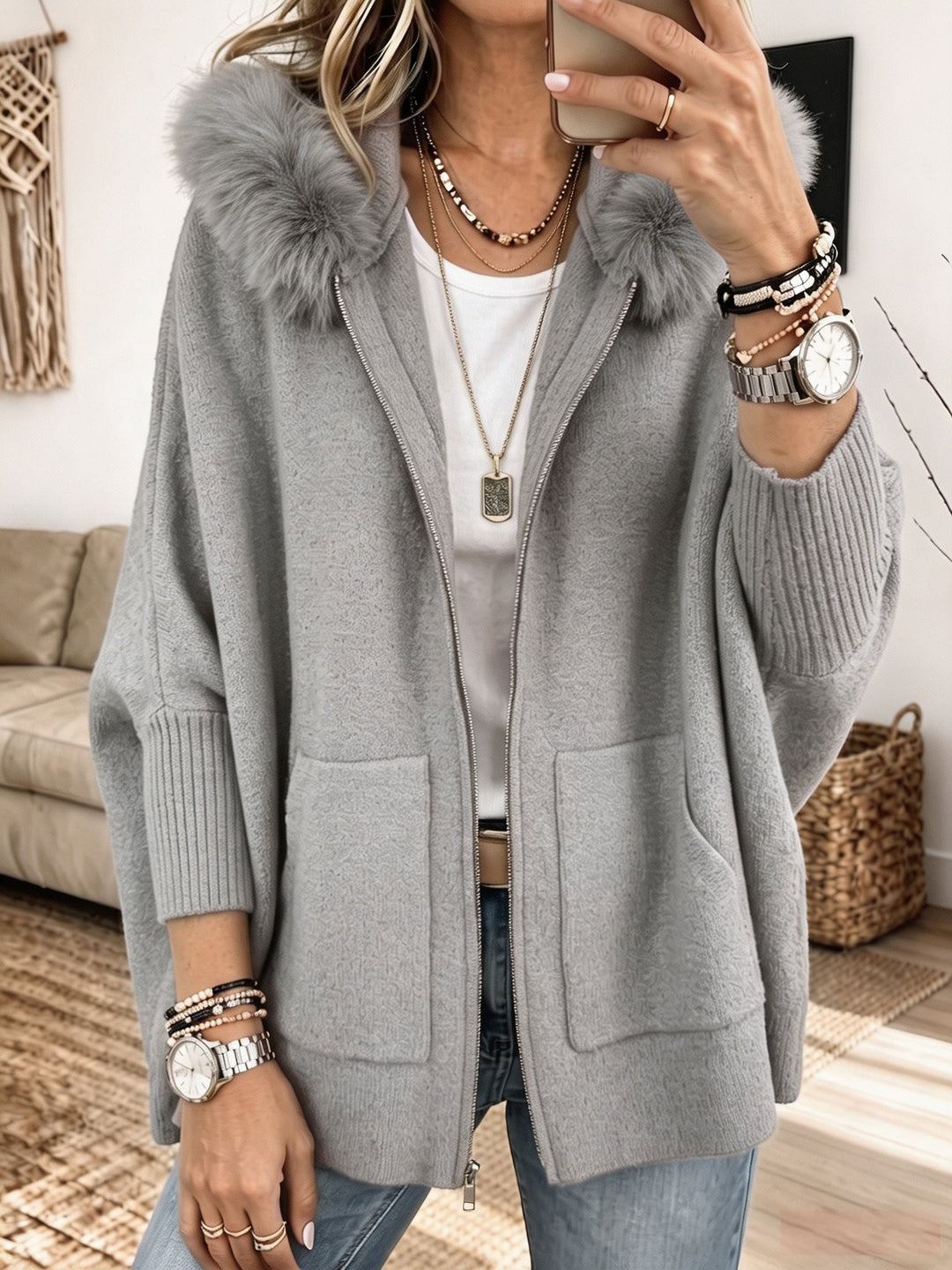 Bailey | Hooded Zip Cardigan
