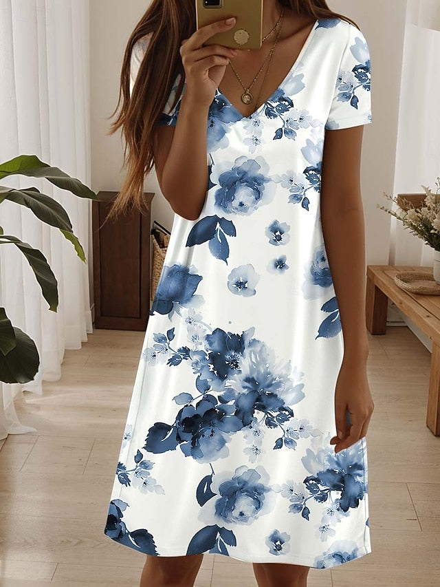 Amala – Floral V-Neck Mini Dress