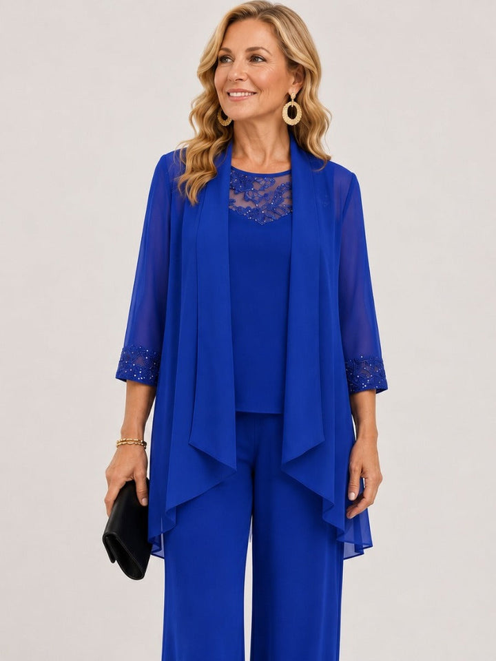 Prisca | Three-Piece Sheer Jacket Set