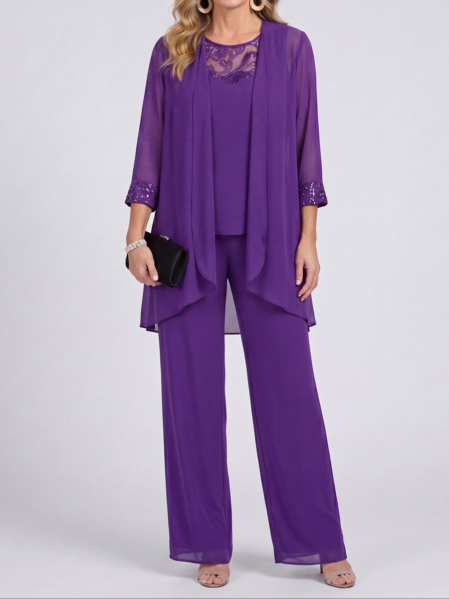 Prisca | Three-Piece Sheer Jacket Set