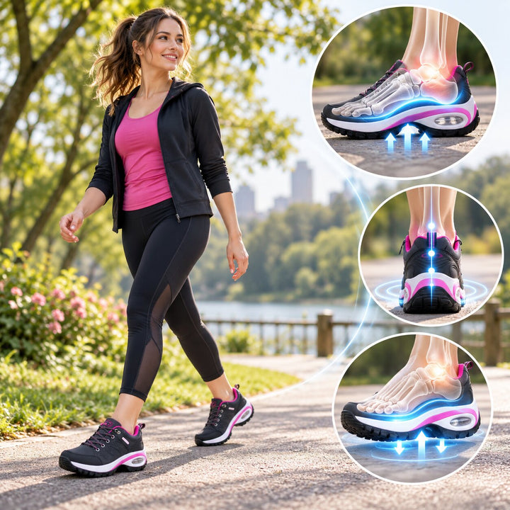 Camilla | Cushioned Air-Sole Walking Sneakers
