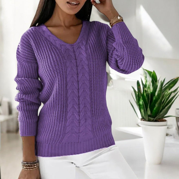 Candice – Scandi Knit Top Crew Neck