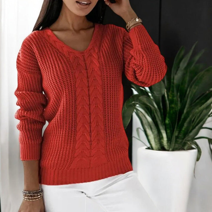 Candice – Scandi Knit Top Crew Neck