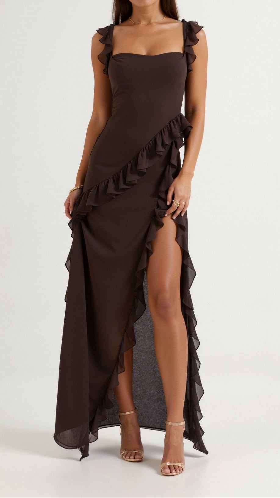 SUSAN | RUFFLED MAXI DRESS