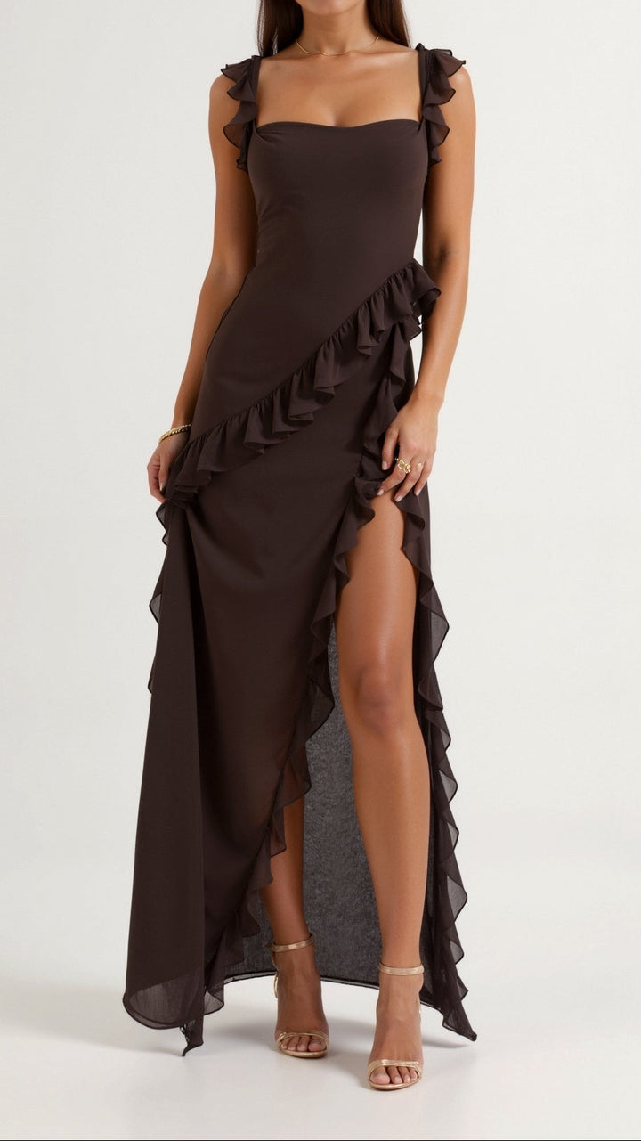 SUSAN | RUFFLED MAXI DRESS