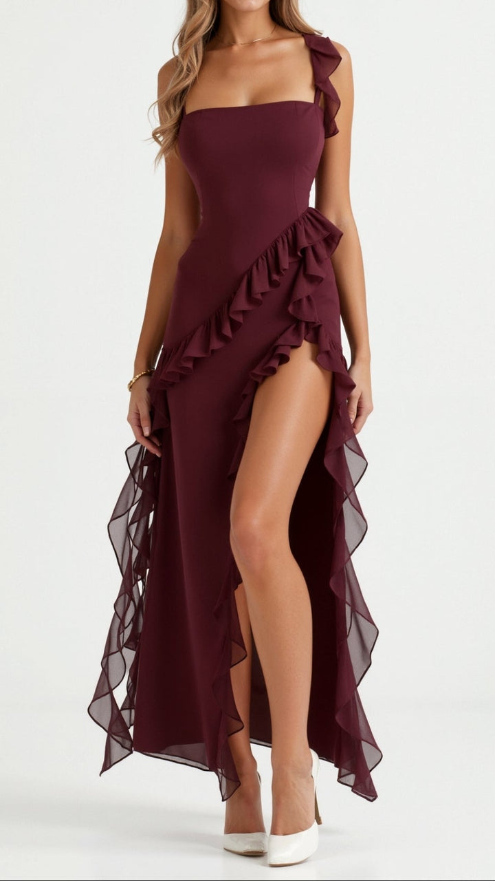 SUSAN | RUFFLED MAXI DRESS