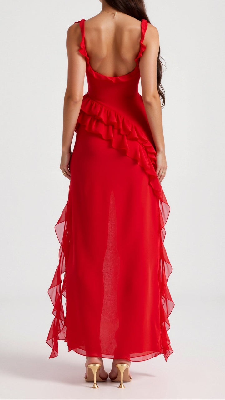 SUSAN | RUFFLED MAXI DRESS