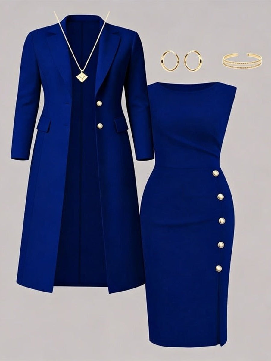 Santina | Long Blazer Dress Set
